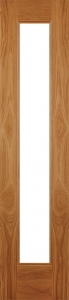 Contemporary External Oak Sidelight (clear glass)